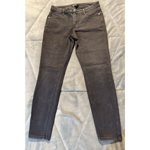Simply Vera Wang Jeans Skinny Mid Rise Black Denim Casual Chic Womens Size 8
